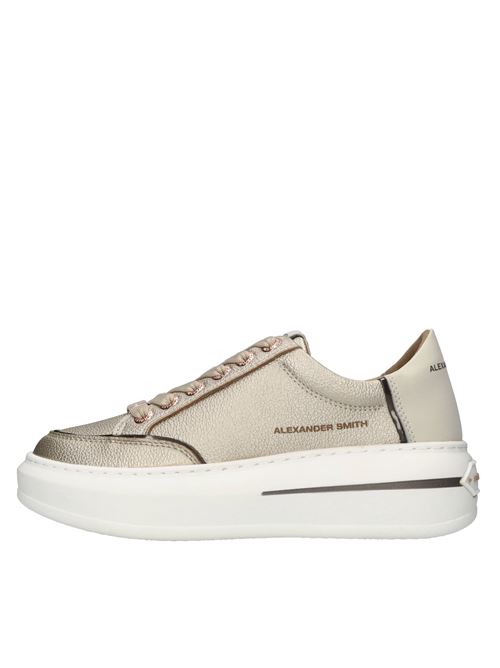 Sneakers in pelle ed ecopelle ALEXANDER SMITH | LANCASTER WOMAN LSW 1800ORO-BIANCO